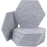 12 Pcs 5.9x5.9x0.35'' Acoustic Panels Studio Foam, Yideng Acoustic Treatment Studio Foam Hexagon Sound Insulation Absorbing F