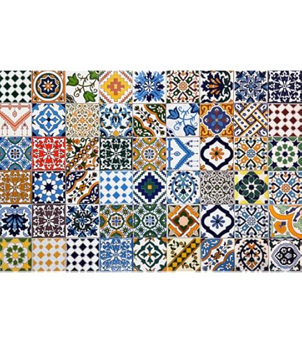 Piastrelle Ceramica Numeri E Lettere - Decorazione Floreale Blu Per Personalizzare Casa - Foto 4