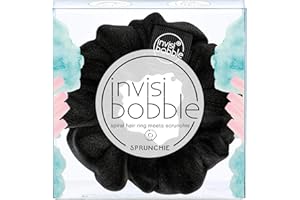 ‎INVISIBOBBLE invisibobble Haargummi Schwarz Scrunchie True Black, Haargummis starker Halt für Mädchen & Damen, Scrunchies Samt Schwarz, designed im Herzen Münchens Cherry Blossom