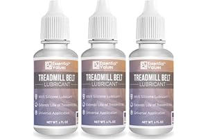 Lot de 3 Lubrifiants pour Tapis de Course Essential Values – Huile de Silicone Inodore et Sans Toxine – Lubrifiant Silicone Réduisant du Bruit – pour Tapis de Course et Écoulement Facile