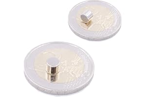 Brudazon | 50 Mini Imanes Discos 5x4mm | N52 Nivel más Fuerte - Los imanes de neodimio Ultra Fuertes | Imán del Poder para la Toma de Modelo, Foto, Pizarra Blanca | Pequeño, Redondo y Extra Fuerte