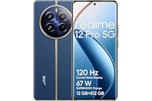 realme 12 Pro smartfon 5G, 12 + 512 GB, Sony IMX882, OIS, 2 x optyczna zoom, chip Snapdragon 4 nm, 120 Hz, zakrzywiony wyświetlacz widzenia, 67 W, ładowanie SuperVOOC, 5000 mAh, masywny akumulator
