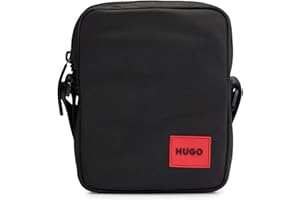 HUGO Herren Ethon 2.0N NS zip Reporter-Tasche mit gummiertem Logo-Label