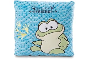 NICI Morbido cuscino ranocchia – Soffice guanciale ecosostenibile per ragazze, ragazzi e bambini – Cuscini quadrati di peluche, 25 x 25 cm