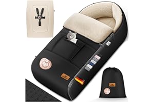 KIDIZ® copertina copertina per neonati copertina invernale ovetto con cerniera coperta per bambino lavabile per passeggino chiudibile sulla testiera, dotata di tasca, adatta a tutti i passeggini