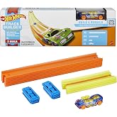 Hot Wheels Track Builder Basic Track Set, 10 Track Tracks, 9 Track Tracks and One 1:64 Scale Hot Whe