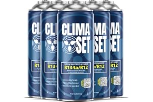 ClimaSet A/C Gas för billuftkonditionering - R134a-ersättning – för bilar 1994 till 2016 – Naturmedvetna – Giftfri – Korrosio
