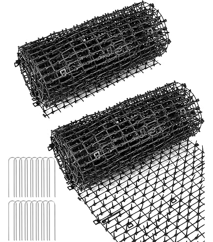 Grilles Anti-nuisibles à Pics – Lot De 2 – Protège Massifs Et Voitures Des Chats, Pigeons, Martres