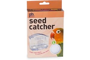 PH PREVUE HENDRYX Prevue Pet Products 822W Mesh Bird Seed Catcher, White, Large/13"