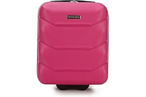 WITTCHEN Kolekcja Travel Walizka Bagaż podręczny Walizka kabinowa Mała walizka ABS Teleskopowa rączka 2 kółka Dodatkowy uchwyt Rozmiar S Różowa