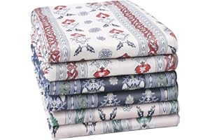 Houlife - Fazzoletti da donna in puro cotone pettinato, 3 colori, per uso quotidiano, 6/12 pezzi, 45 x 45 cm