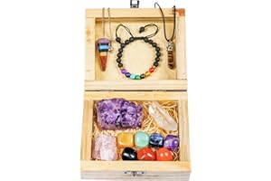 ABHISUBYA Crystals - Healing Crystal Set - 13pcs Witchcraft Supplies - Crystals and Gemstones - Chakra Crystals - Witchcraft Kit - Meditation Stones Set - Crystals and Healing Stones - Wiccan Gifts