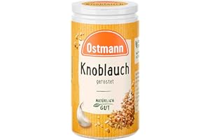‎OSTMANN Ostmann Gewürze - Knoblauch geröstet Ideal in Salat-Dressings und Marinaden Recyclebare, nachfüllbare Streudose 40 g im Streuer