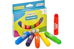 FAZAIAR Paint Sticks for Children Assorted Colors with Ergonomic Grip & Well-Defined Nib - Quick-Drying, Washable Paints for Kids – Perfect for Beginners & Professionals