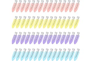 XREE 60 sztuk bezszwowych spinek do włosów, 6 x 1,8 cm, bez zginania, spinki do włosów do makijażu, dla kobiet i dziewcząt, do stylizacji włosów (fioletowe, żółte, różowe, niebieskie)