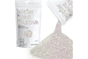 Hemway madre de la perla del brillo de la pintura Aditivo Chunky 1/40" de 0,6 mm para emulsión pinturas al agua - Interior y exterior pared, de techo, de madera - 100 g / 3,5 oz