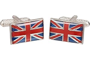 ONYX - ART LONDON Union Jack British Flag Cufflinks for Men Presented in Onyx Art London Cufflink Box