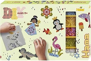 Hama Giant DIY Gift Box | Approx. 6.000 Fuse Beads, 3 Pegboards, Colour Design Sheet, Instructions & Ironing Paper | Mosaic Decoration Arts & Craft for Creative Children Ages 5+ | Assorted Colours