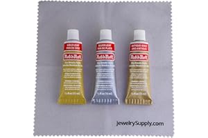 JEWELRYSUPPLY Rub-N-Buff 3 Color Assortment (Silver Leaf, Antique Gold, Gold Leaf)