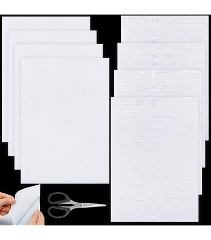 Lot De 8 Bandes Velcro à Coudre - 30 X 20 Cm - Nylon Résistant, Imperméable - Pour Vêtements, Chaussures, Déco - 3