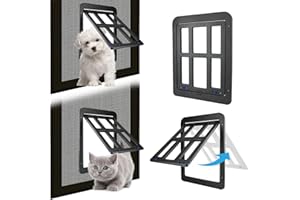 IDUDU Katzenklappe, Hundeklappe, katzenklappe fliegengittertür Automatischem Verschluss, Fliegengitter Katzenklappe Magnetverschluss Haustierklappe Geeignet für Welpen und Katzen