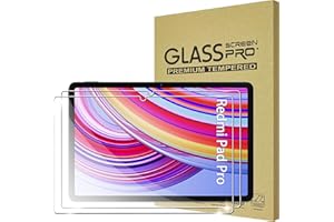 FDHYFGDY 2 Stück Schutzfolie für Xiaomi Redmi Pad Pro/Redmi Pad 2 Pro/Poco Pad 12,1 Zoll Panzerglas, Kratzfest, blasenfrei, Härtegrad 9H, HD Displayschutzfolie Screen Protector