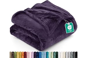 Utopia Bedding Fleece Filt Lila 300GSM Antistatisk Fuzzy Mjuk Filt för soffa och säng [200x150 cm]