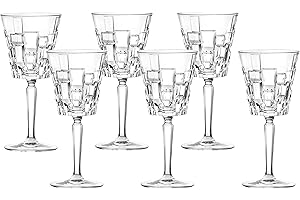 Lorren Home Trends 274368 RCR ETNA-Juego de 6 Copas de Vino, Cristal, 20 cl