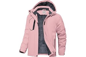 Zoofly Winterjacke Kinder Warm Gefütterte Wasserdicht Skijacke mit Abnehmbar Kapuze Outdoor Wanderjacke