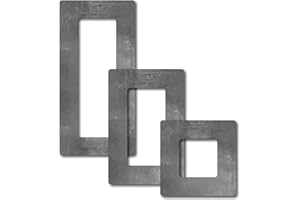 EDS-WERBEMEDIEN Tapetenschutz Dekorrahmen Wandschutz Tapetenschoner Lichtschalter Acryl Schalter (2-fach Rahmen, BETON-Design)