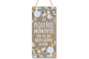 CARISPIBET A quien madruga décoracion para el hogar adorno colgante decorativo para la cocina placa decorativa 30 x 15 cm (Los pequeños momentos)