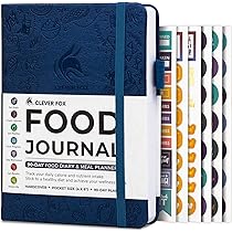 Clever Fox Food Journal Premium – Registro Diario De Seguimiento De Comidas Con Rastreador De Calorias Diario De Nutricion Dieta Y Perdida De