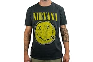 Amplified Men's Nirvana-Worn Out Logo T-Shirt