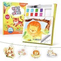 Carnet de Coloriage Licorne à l'Eau pour Enfants:Kit Peinture 3 en 1 avec 12 Couleurs,Cahiers de Coloriage & Pinceau | Art et Activités Manuelles | Jouet Éducatif sans Désordre pour Filles Garçons 3