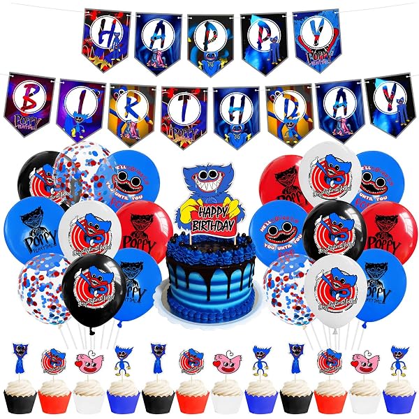 Décoration Gâteau Comestible Huggy Wuggy - Papier Gaufrette 20 Cm - Pour Anniversaire Enfant