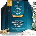 Soakness Hydrogen Peroxide Epsom Salt Bath Soak - USA-Made – Patented Bath Salts, Muscle Recovery, & Skin Detoxification – Magnesium Salts for Bathing - Doctor Formulated Pure Epsom Salt (12-Pack)