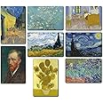 Windup Fridge Magnets Posters - Paintings of Vincent Van Gogh Art - 4 x 6 inch - Set of 8
