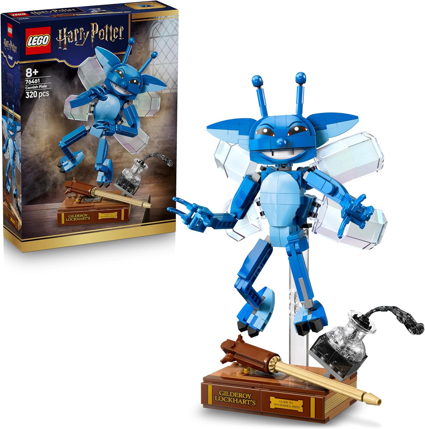 LEGO Harry Potter Duendecillo de Cornualles - Figuras Articuladas con Libro y Varita de Gilderoy Lockhart - Decoración para el Dormitorio - Regalo de Cumpleaños para Niñas y Niños de 8+ Años - 76461