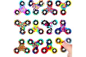 SCIONE 12-pack Fidget Spinners för Barn och Vuxna – Kamouflage & Tie-Dye Sensoriska Leksaker, Mini Fidget Toys Stressavlastni