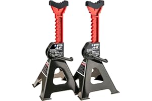 STIX Automotive Equipment Caballete 3T 3000 kg JS-3T con protección de goma (2 unidades x 3 toneladas con goma)