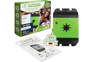 ISOTRONIC Marderscheuche Marderfix | Batterie Marderabwehr Marder-Frei Mobil | Mäuseschreck für Auto KFZ Dachboden Keller | Marderfrei Marderschutz mit Ultraschall Akustik