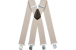 Olata Tirantes Extra Anchos para Hombre – 5 cm de Ancho, Resistentes y Ajustables con Clips Sólidos, Ideales para el Trabajo y Vestimenta Elegante