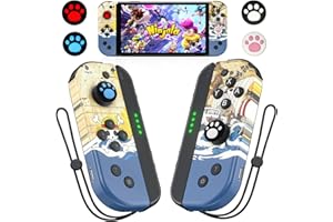 Lapezei L/R Wireless Replacement Controller for sw Gamepad for N S-witch/Lite/OLED with Motion Control/Dual Vibration/Wake-Up/Screenshot, a Pair of Wrist Straps