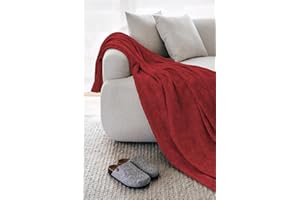 ILGRUPPONE Il Gruppone Passione Casa Telo Arredo Tinta Unita in Cotone Panama Grandfoulard Copridivano Copriletto Sofà Made in Italy - Bordeaux - 1 Posto 280x170