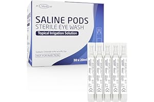 JFA MEDICAL Sterile Saline Solution Eye Wash and Wound Pods 20ml Box of 30