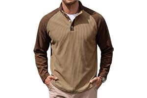 Volemo herrtröjor manchestertröja Henley t-shirt långärmad tröja