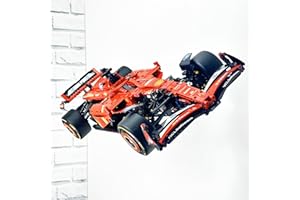 Brick Nest Supporto da parete compatibile con Ferrari SF-24 F1 Car 42207 Staffa di supporto per esposizione sicura
