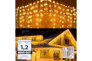WOWDSGN Luci Natale Esterno Cascata 15M 660LED, Luci di Natale da Esterno, Tenda Luminosa Natale con Timer, 8 Modalità, IP44 Impermeabile, Luci Natalizie da Esterno per Addobbi Natalizi,Tetto,Giardino