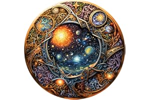 AAGOOD Puzzles en Bois, 372 pièces de Puzzle Bois en Forme pour Adultes et Enfants Mystérieux Puzzle Bois Wooden Puzzle Infinite Galaxy