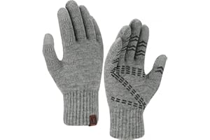 ‎BEQUEMER LADEN Bequemer Laden Herren Winter Warm Touchscreen Handschuhe Rutschfest Strickhandschuhe Winddicht Thermo Winterhandschuhe für Sci Fahrrad Motorrad Weihnachten Geschenk für Männer Frauen